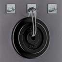 Brushed Nickel Self Adhesive Towel Hooks for Bathroom Wall Door Mounted - SUS304 Stainless Steel Strong Strips Stick on 3M Wall Hooks for Hanging Coat, Hat, Bag, Key, Jacket  8 Pack