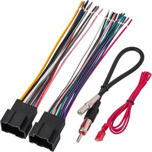 NuIth Radio Wiring Harness with Antenna Adapter Fits for Selected Chevrolet/GMC/Buick 2006-2017, Stereo Installation Wire Harness Kit Aftermarket Radio Harness Cable Adapter