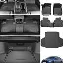 Floor Mats & Cargo Liner for Honda Accord 20182022 (Include Hybrid), All Weather Protection, Heavy Duty Floor Mats, Waterproof Car Mats, TPE, Custom Fit, Anti-Slip Car Accessories, Full Set, Black