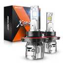 SEALIGHT H13/9008 Light Bulbs 30000LM, H13 6500K Cool White Fog Light for Powersports, Real 1:1 Mini Size Plug and Play, Pack of 2