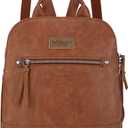 Montana West Wrangler Backpack Purse for Women Medium Ladies Bookbag Travel Daypacks Bags WG186-9116BR (Brown)