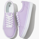 Shupua Women's Canvas Sneakers - White, Casual, Classic, Spring/Summer, Solid, Flat Heel, Athletic Shoes, Skateboarding, Lace-Up, Bow, Rubber Sole, Not Water Resistant, Adult Women's Size 6-37