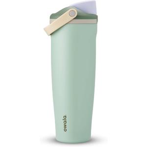 Owala FreeSip Sway Insulated Stainless Steel Water Bottle with Two-Way Spout, Built-In Straw and Bucket Handle, Made for Travel, School, and Sports, 40oz, BPA Free, Leak Proof, Eucalyptus