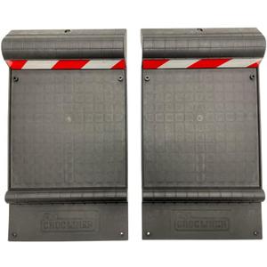 Croc Liner Garage Indoor/Outdoor Parking Guide Mat, Heavy Duty Wheel Stoppers, for Trucks & Vehicles, Anti-Skid Grips, Reflective Stripes (Set of 2)