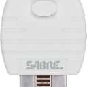 SABRE Portable Door Lock, Durable Metal Construction, Lightweight and Compact, Quick No-Tool Installation, Fits Most Inward-Swinging Hinged Doors, Requires 1/8 Inch Gap, For Houses, Apartments, Condos