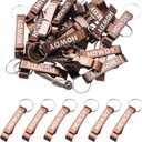 Junkin 60 Pcs Western Cowboy Party Favors Howdy Metal Bottle Opener Keychain Bulk Western Cowgirl Theme Favors for Wild West Derby Last Rodeo Bar Birthday Wedding Bridal Shower Gift Souvenirs (Brown)