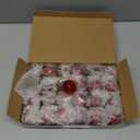 Soaoo 24 Pcs Christmas Ball Ornament 2.36 Inch Shatterproof Glitter Ball for Christmas Tree Decoration Small Hanging Xmas Tree Ornament for Xmas Holiday Wedding Party(Red)