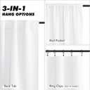 KGORGE White Kitchen Curtains 45 inch Length, Privacy Room Darkening Drapes Thermal Insulation Noise Reducing Curtains for Kids Room, Back Tab Rod Pocket, W34 x L45 inches, 2 Panels