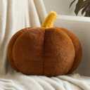 Pumpkin Pillows, Halloween Fall Throw Pillow, Pumpkin Shaped Pillow for Couch, Cute Stuffed Pumpkins, Autumn Decorative Cushion (Brown, 11 Inches)