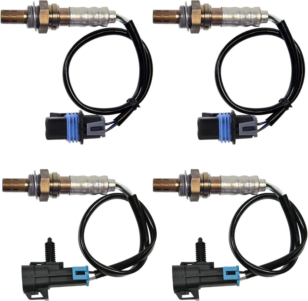 Oxygen Sensor Upstream + Downstream 234-4112 234-4337 Compatible for 2006 2007 Chevy Suburban Silverado 1500 Avalanche Tahoe GMC Sierra 1500 Yukon Cadillac Escalade Set of 4