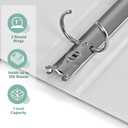 SUIN Basic 1-Inch 3-Ring-Binder, Customizable Clear View Cover, for US Letter Size 8-1/2 x 11'', Perfect for Office/School (White - 24 Packs)