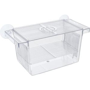 Pawfly Aquarium Fish Breeding Box Acrylic Hatchery Incubator Tank with Suction Cups Small Isolation Box for Baby Small Fish Shrimp and Betta