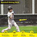 Baseball Hitting Stick,Batting Practice Equipment for Baseball and Softball,Extended Handlebar with Grip Strap,Ideal One-on-One Baseball Training Equipment, Softball Swing Trainer