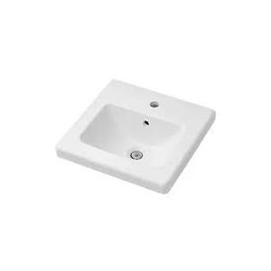 16.5in Ceramic Square Vanity Sink Top, White