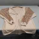 Sequin Cardigans for Women Sparkly New Year Tops Open Front Outerwear Coat Shimmer Glitter Loose Jackets, Size Medium
