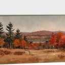 ANRUOXI Autumn Fall Wall Art Canvas, Fall Pictures Wall Decor Artwork Paintings for Wall, Autumn Landscape Art Painting for Living Room Bedroom Farmhouse Home Framed Ready To Hang 12x24'' (S-1224 inches)