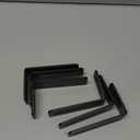 6 Pcs Adjustable Slotted L Brackets, Black L Shaped Bracket with 2 Slots Holes, Metal 90 Degree Joint Right Angle Corner Brace Brackets for Fixing Wood Furniture, PC Case 4" L x 2"H x 1"W