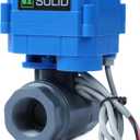 U.S. Solid 3/4 in UPVC Motorized Ball Valve - Plastic Electrical Ball Valve with Full Port, 2 Wire Auto Return, 9-36V AC/DC, Normally Closed (0.75 Inch)
