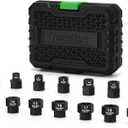 14-Piece 3/8-Inch Drive Metric Low Profile Impact Socket Set, Stubby Socket Set, 6mm-19mm, No Skips Sizes, 6 Point, Cr-Mo, Shorter Socket for Tight Areas