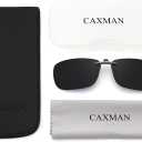 Polarized Clip On Sunglasses Over Prescription Glasses Men Women Compact Fit Non-Flip Up