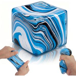 2 x Slow Rising Stress Cube Large Squishy Fidget Toys for Anxiety Relief Soft Sensory Squeeze Toys for Kids Adults Stress Balls for Focus Classroom Prizes Party Favors
