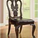 William's Home Furnishing CM3319W-SC-2PK Bellagio Side Chair, Black