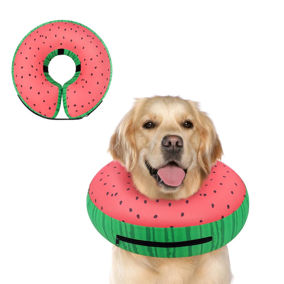 Supet Inflatable Dog Cone Collar Alternative After Surgery, Dog Neck Donut Collar Recovery E Collar, Soft Pet Cone for Small Medium Large Dogs