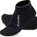 XUKER Neoprene Water Socks 3mm, Sand Proof Beach Volleyball Socks Diving Socks for Outdoor Water Sports (Large, Flatlock-low Cut)