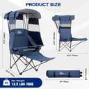 Bolosy Camping Chair with Foot Rest Beach Chair with Canopy Shade