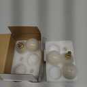 E12 Led G16.5 Bulb 4W,Dimmable E12 Candelabra Bulb 40 Watt,Soft White 3000K,Frosted Glass,Type G Bulbs for Chandelier,Vanity Light Bulbs,400lm,6 Pack, one is missing
