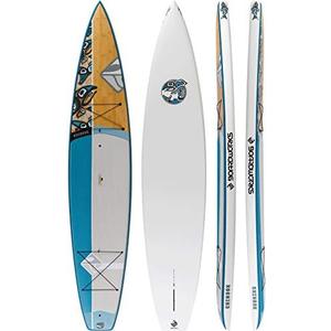 BoardworksTouring Stand-Up Paddleboard Bamboo/Blue/Light Blue, 12'6"