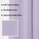 MYSKY HOME Light Purple Blackout Curtains for Bedroom, Grommet Room Darkening Curtain, 54 Inch Long Curtains for Small Windows Thermal Insulated Curtain, 1 Curtain Panel, 42 x 54 Inch, Lilac