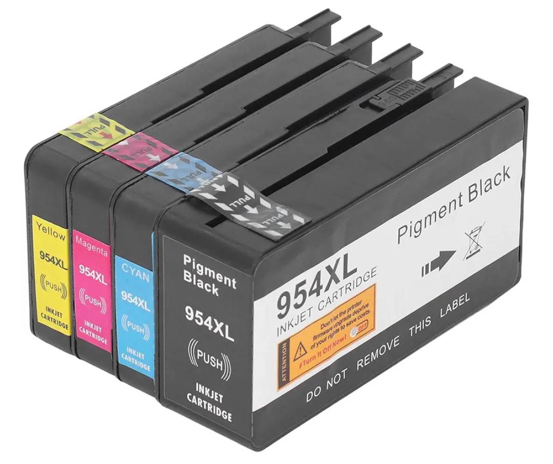 Ink Cartridge, for HP 954 Printer Cartridge, BK C M Y 4 Colors, for OfficeJet 7720 7740, and for OfficeJet Pro 8210 8710 8720 8730 and Other Printers