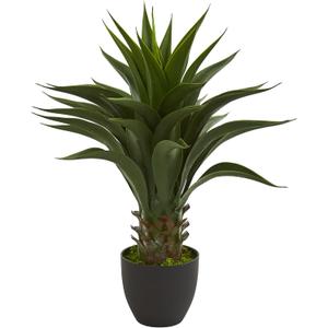 Nearly Natural 28” Agave Artificial Plant, Green
Thick Dark Green Leaves, Realistic Texture Trunk, Nursery Pot Included, Ideal for Bathroom Countertop or Shelf Decor