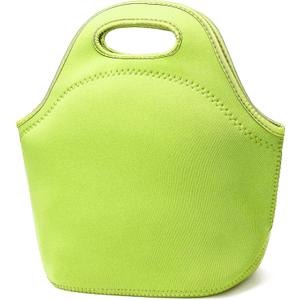 Neoprene Lunch Bag for Women Insulated Lunch Tote Bags Washable Lunch Container Box for Work Picnic Lightweight Meal Prep Bags for Men (Green)