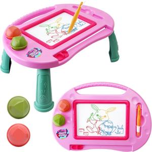 Toys for 1-2 Year Old Girls,Magnetic Drawing Board,Toddler Toys for Girls Age 2 3,Erasable Doodle Board for Kids,Learning Toy for Toddler 1 2 3,Gift for 1 2 Year Old Kids Christmas Birthday Easter (Pink)