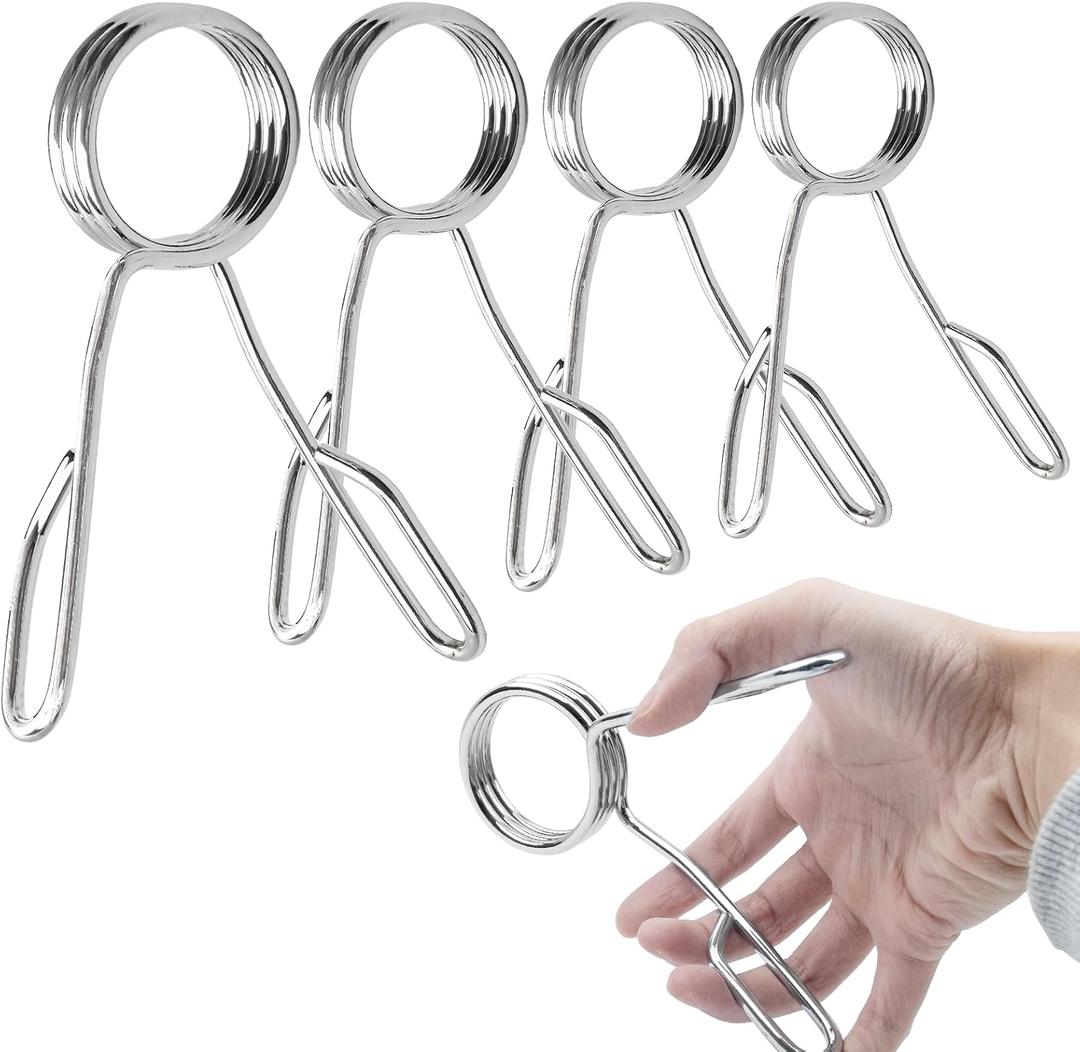 4 Pieces 2 Inch Dumbbell Spring Collars Barbell Clamps Locking Collars Clips for Weightlifting Exercise Fitness Training Supplies