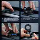 JOYROOM Magsafe Car Mount, Car Mount for iPhone with Strong Magnet, 360 Metal Strut Vacuum Suction Cup Phone Mount for iPhone 17 Air Pro Max/16 15 14 13 12 Series& Android Magsafe Case, Black