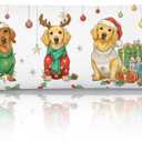 Christmas Cute Dog 20x54 Body Pillow Cover, Dog Lover Owner Gifts, Cozy Winter Dachshund and Golden Retriever Christmas Decorative Long Pillow Cases for Bed Couch (Color 15)