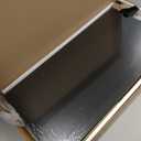12" Deep Wall Shelves with Gold Metal Brackets, 24" Wide, Black, 2pcs