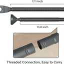 Upgraded Door Security Bar, Strong Safety Door Stoppers, Adjustable Jammer for Home, Apartment, Travel (Black)