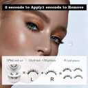 Meylora Magnetic Lashes,Magnetic Eyelashes with Applicator,2026 New Magnet Lashes Natural Look,Reusable No Glue Needed Soft Lashes Kit(02+04)