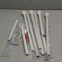 2 Pack White Curtain Rods for Windows 28 to 48 Inch, 5/8" Diameter Heavy Duty Metal Adjustable Small Curtain Rod With Bracket(2.3-4 Feet)