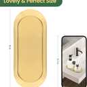 2PACK Gold Decorative Tray, Bathroom Vanity Tray for Dresser Counter, Stainless Steel Jewelry Dish Tray for Decor, Perfume Ring Key Candle Organizer Tray, Oval
