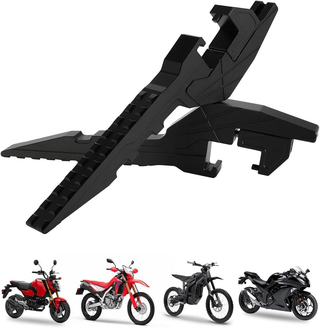 Extended Foot Pegs, Passenger Pedal Rest Footpeg for Most Motorcycles, Dirt Bikes, Mini Bikes, Electric Dirt Bikes, Street Bikes, Knight Black
