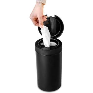 Inevibe Disinfecting Wipes Dispenser - Push Button Decorative Holder for Standard Cleaning Wipes Container, Use in Kitchen Countertop, Bathroom, Classroom (Black)