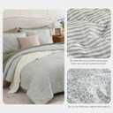 BLOOMHAVEN King Comforter Set - 7 Pieces Green Bedding Sets for All Seasons, Lightweight Soft Bed in a Bag King with Revesible Farmhouse Comforter, Sheets, Pillowcases & Shams
