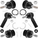 6pcs Front Lower Ball Joints Outer Tie Rod Ends 5 Lug Models Upper Ball Joints Kit Fit for 2005 2006 2007 2008 2009 2010 2011 2012 2013 2014 2015 for Toyota Tacoma K80827 K80811 ES80941