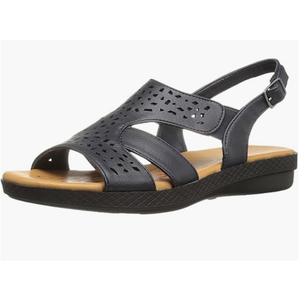 Easy Street womens BoltFlat Sandal Size 7.5, Black