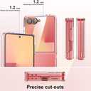 2 x Foluu Slim Fit Case for Samsung Galaxy Z Flip 7, with Front Built-in Screen Protector, Hard PC Back Protective Cover for Samsung Galaxy Z Flip7 5G 2025 (Clear)